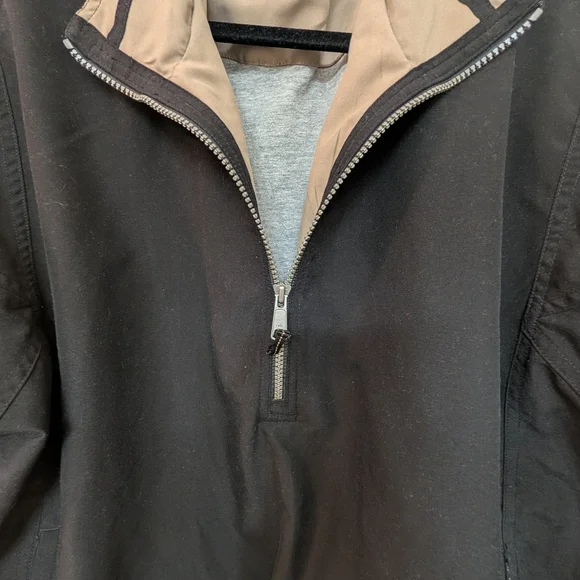 Roundtree & Yorke Black and Tan Pullover Quarter Zip Jacket with Matching Pants - Picture 3 of 16